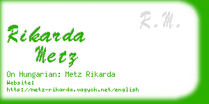 rikarda metz business card